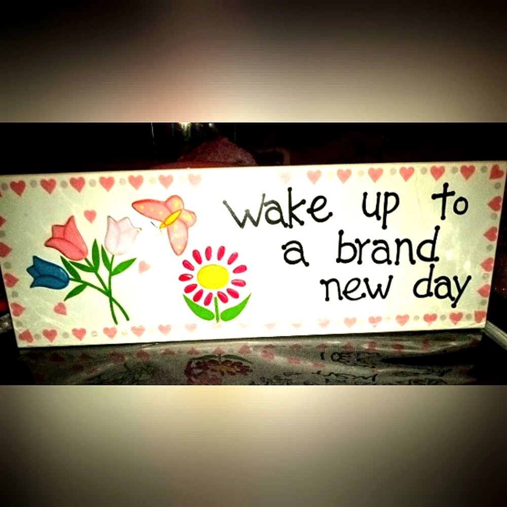 Wooden wall plaque Girly